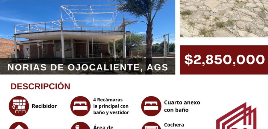 03053 VENTA DE CASA EN NORIAS DE OJOCALIENTE, AGUASCALIENTES 